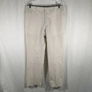 Perry Ellis Dress Pants Men's 34x30 White Plaid Slim Fit 100% Cotton NWT